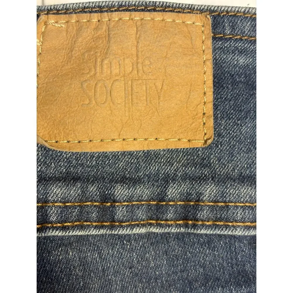 Simple Society Women's 13/31 Flare Jeans Low Rise Stretch Y2K 70s Retro Denim